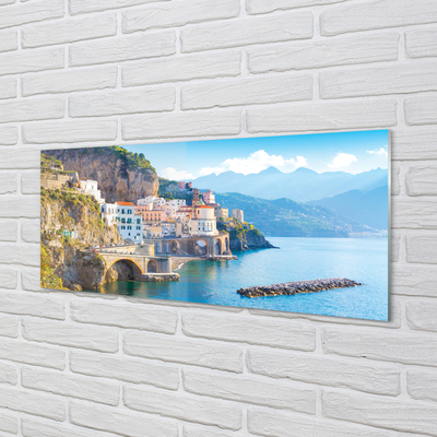 Kitchen Splashback Seagoing vessels from Italy coast