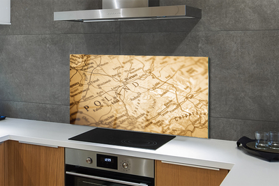 Kitchen Splashback Map of Poland