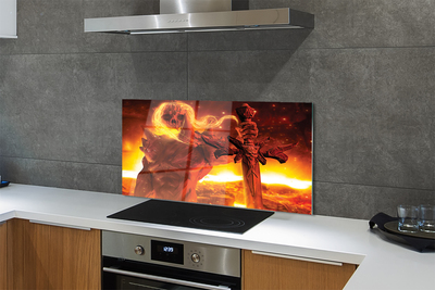 Kitchen Splashback Terrible sword-shaped