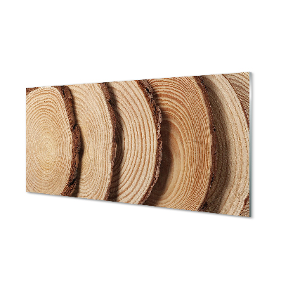 Kitchen Splashback Slices of wood grain