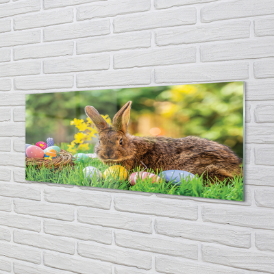 Kitchen Splashback Meadow rabbit eggs