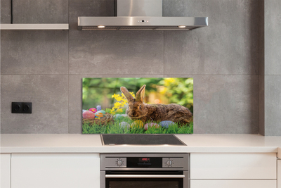 Kitchen Splashback Meadow rabbit eggs