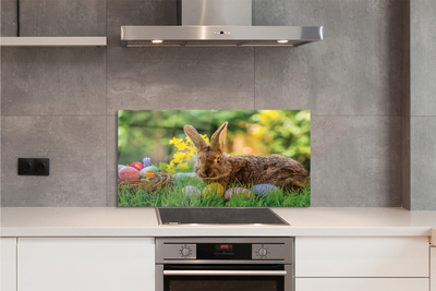 Kitchen Splashback Meadow rabbit eggs