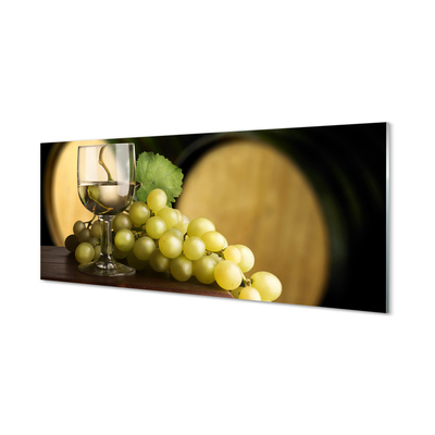 Kitchen Splashback A glass cylinder grapes
