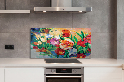 Kitchen Splashback flowers