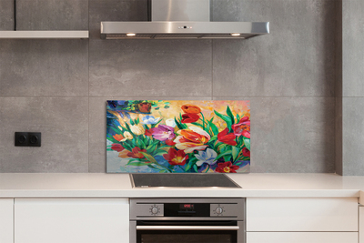 Kitchen Splashback flowers