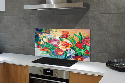 Kitchen Splashback flowers