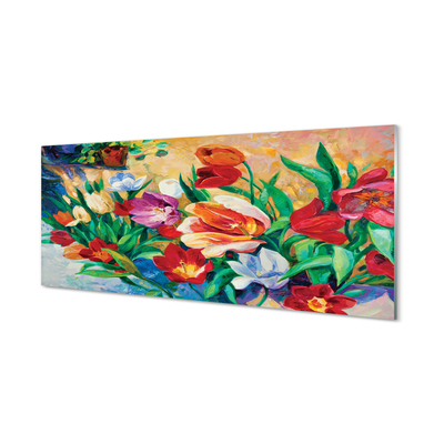 Kitchen Splashback flowers