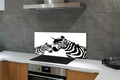 Kitchen Splashback painted Zebra