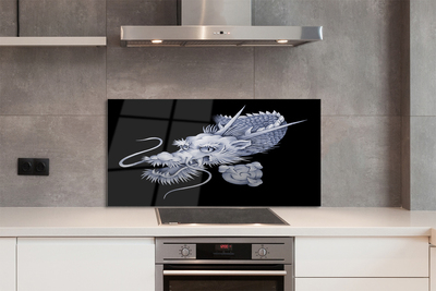 Kitchen Splashback Japanese dragon head