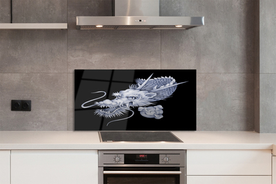 Kitchen Splashback Japanese dragon head