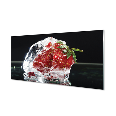 Kitchen Splashback Strawberries in ice cube