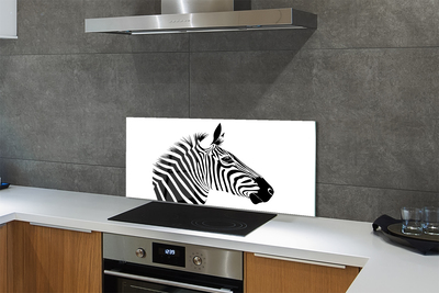 Kitchen Splashback Illustration of zebra