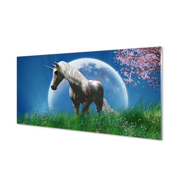 Kitchen Splashback Unicorn Moon Field