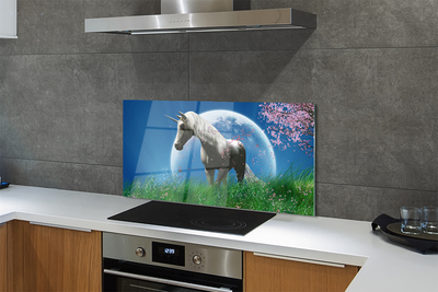 Kitchen Splashback Unicorn Moon Field