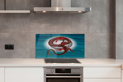 Kitchen Splashback Japanese dragon moon sky