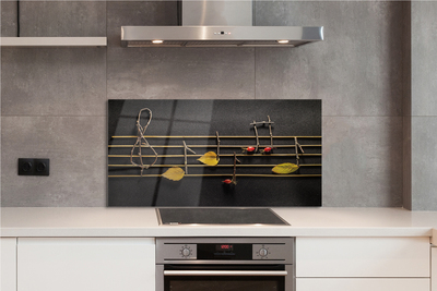 Kitchen Splashback Notes with sticks and leaves
