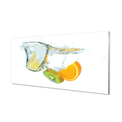 Kitchen Splashback Orange Kiwi water