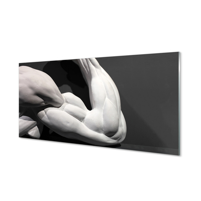 Kitchen Splashback Black and white muscle