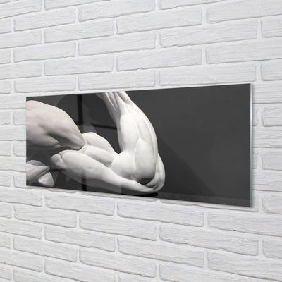 Kitchen Splashback Black and white muscle