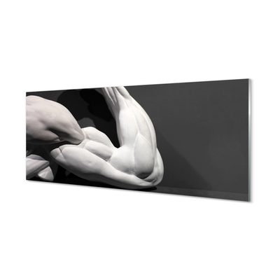 Kitchen Splashback Black and white muscle