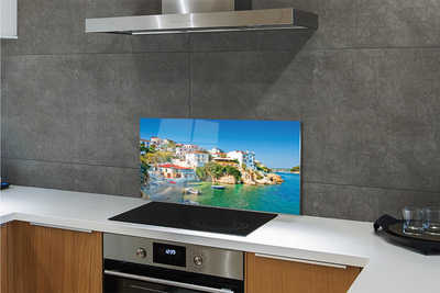 Kitchen Splashback Building Greece coast