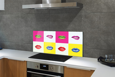 Kitchen Splashback colored lips