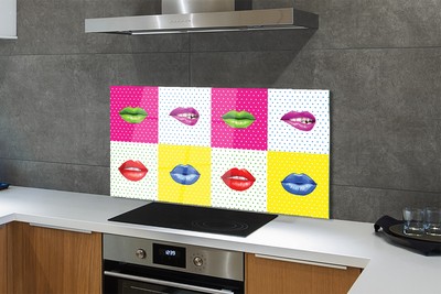 Kitchen Splashback colored lips