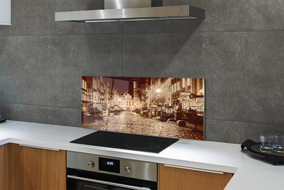 Kitchen Splashback Gdansk Old Town night