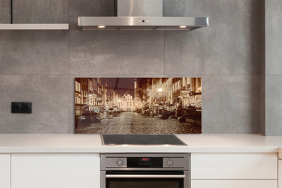 Kitchen Splashback Gdansk Old Town night