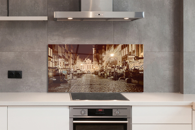 Kitchen Splashback Gdansk Old Town night