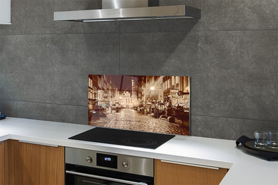 Kitchen Splashback Gdansk Old Town night