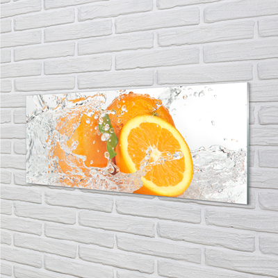 Kitchen Splashback Oranges in water