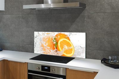 Kitchen Splashback Oranges in water