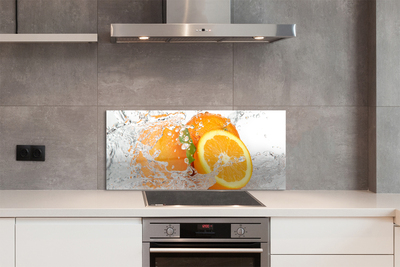 Kitchen Splashback Oranges in water