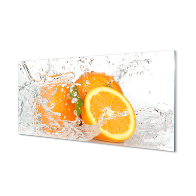 Kitchen Splashback Oranges in water