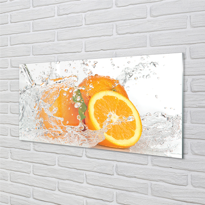 Kitchen Splashback Oranges in water