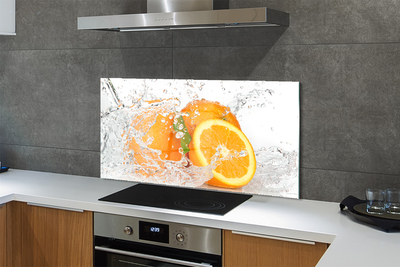 Kitchen Splashback Oranges in water