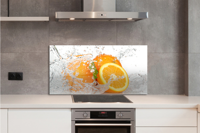 Kitchen Splashback Oranges in water