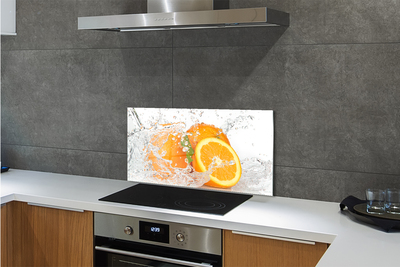 Kitchen Splashback Oranges in water