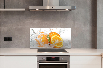 Kitchen Splashback Oranges in water