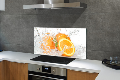 Kitchen Splashback Oranges in water