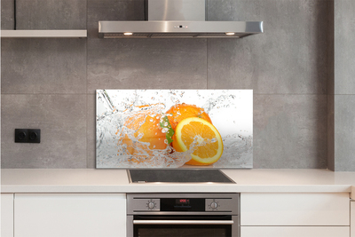 Kitchen Splashback Oranges in water