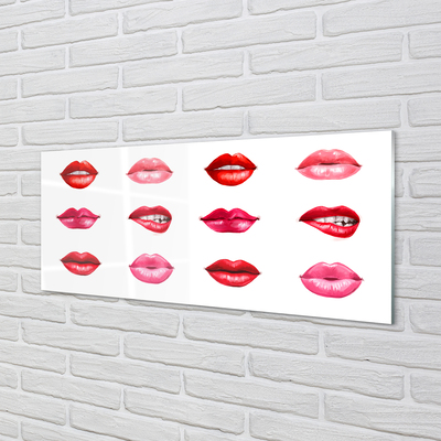 Kitchen Splashback Red and pink lips