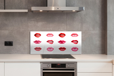 Kitchen Splashback Red and pink lips