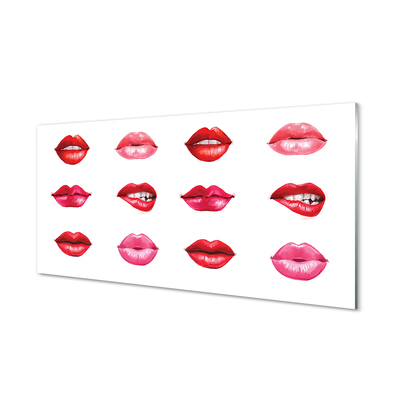 Kitchen Splashback Red and pink lips