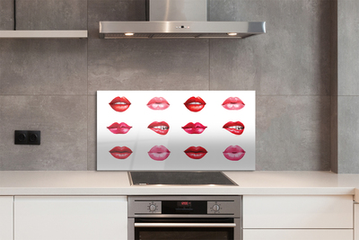 Kitchen Splashback Red and pink lips