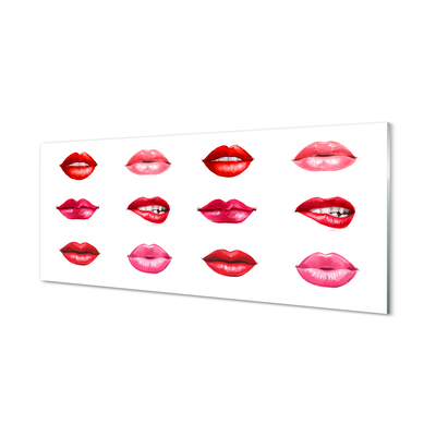 Kitchen Splashback Red and pink lips