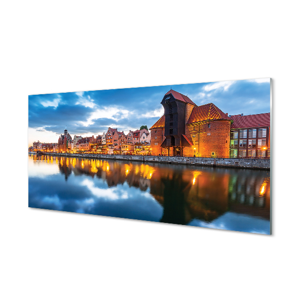 Kitchen Splashback Building River Gdansk