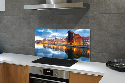 Kitchen Splashback Building River Gdansk